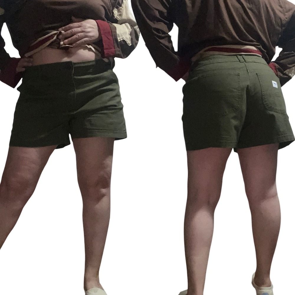 Lee Olive Green Women's Cargo Shorts